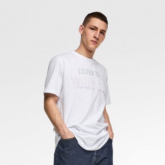 Textured Denim T-Shirt